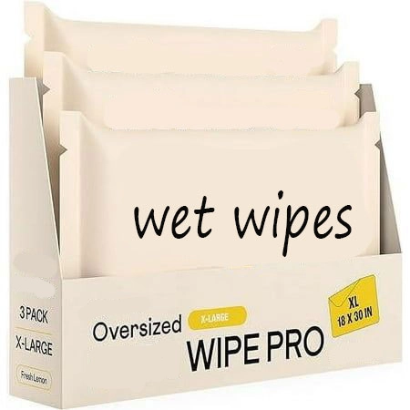 Wipes fíochán fliuch